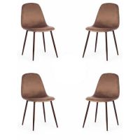 Комплект из 4-х стульев BREEZE (mod. 4724) Brown (коричневый) HLR11 / орех
