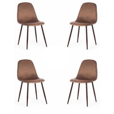 Комплект из 4-х стульев BREEZE (mod. 4724) Brown (коричневый) HLR11 / орех