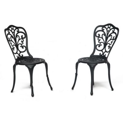 Комплект из 2-х стульев Mozart алюминиевый сплав, черный