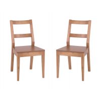 Комплект из 2-х стульев Крафт жесткий (цвет Светлый орех)