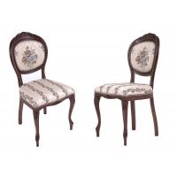 Комплект из 2-х стульев С16 (тон 317 т. коричневый+патина чёрная