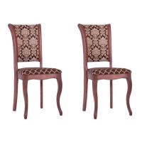 Комплект из 2-х стульев С6 (тон 317 т. коричневый/андрис шоколад комби)