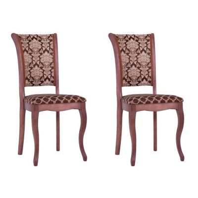 Комплект из 2-х стульев С6 (тон 317 т. коричневый/андрис шоколад комби)