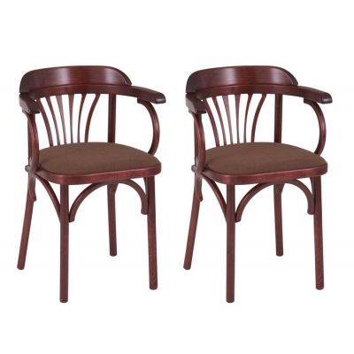 Комплект из 2-х стульев Венский мягкий (махагон, ткань ткань М09)