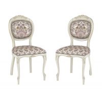 Комплект из 2-х стульев С16 (тон 308 слоновая кость/патина золото)