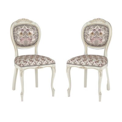 Комплект из 2-х стульев С16 (тон 308 слоновая кость/патина золото)