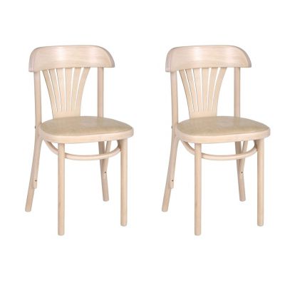 Комплект из 2-х стульев "Астра классик" мягкий (Беленый дуб, экокожа беж)