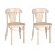 Комплект из 2-х стульев "Астра классик" мягкий (Беленый дуб, экокожа беж)