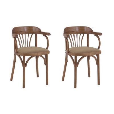 Комплект из 2-х стульев Венский мягкий (дуб медовый, ткань М08)