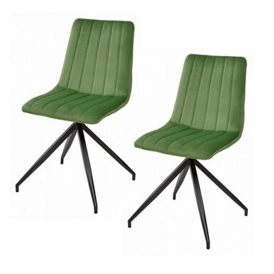 Комплект из 2-х стульев MILLER весенняя зелень/ серый каркас, велюр G062-16