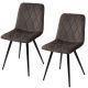 Комплект из 2-х стульев CHILLI-X ГРАФИТ 14, велюр / черный каркас