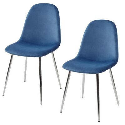Комплект из 2-х стульев PESCARA UF910-18 NAVY BLUE, велюр