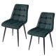 Комплект из 2-х стульев CHIC BLUVEL-78 зеленый / черный каркас