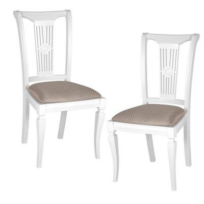 Комплект из 2-х стульев "Милорд №4" (Белый/Vatican latte)