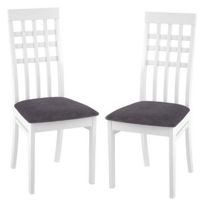 Комплект из 2-х стульев "Милорд №6" (белый/ткань Iceberg Grey)