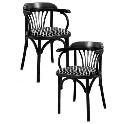 Комплект из 2-х стульев Венский мягкий (венге, ткань 5 black)