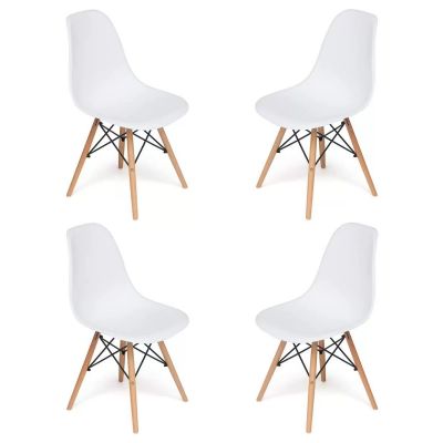 Комплект из 4-х стульев CINDY (EAMES) White (белый)