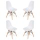 Комплект из 4-х стульев CINDY (EAMES) White (белый)