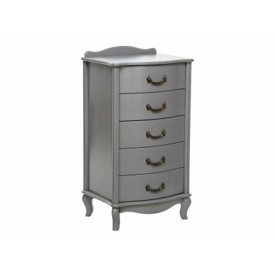 Комод "Джульетта" узкий 5 ящ.(серый ясень) Вис