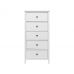 Комод "Хитроу" (5 ящ) (белый)