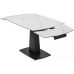 Стол BALDE 120 MATT WHITE MARBLE SOLID CERAMIC / BLACK