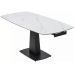 Стол BALDE 140 MATT WHITE MARBLE SOLID CERAMIC / BLACK
