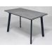 Стол КАНЗАС 120 БЕТОН ЧИКАГО св.серый / Черный каркас