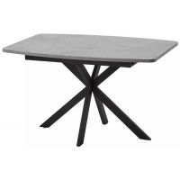 Стол АРИЗОНА 130 БЕТОН ЧИКАГО СВ.СЕРЫЙ / Черный каркас