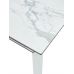 Стол CORNER 120 MATTE STATUARIO Белый мрамор матовый керамика, стекло/ белый каркас