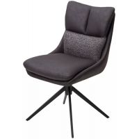 Стул LEROY 360 град. поворот Серый Maison 99/ OTE COBBLE 457 / черный каркас