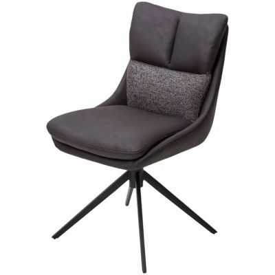 Стул LEROY 360 град. поворот Серый Maison 99/ OTE COBBLE 457 / черный каркас
