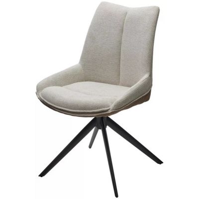 Стул OSKAR 360 град. поворот. KN01-05 Бежевый/ BZ1046-21 Коричневый/ Черный