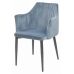 Стул OTTAVA пудровый синий - антрацит, велюр G108-56