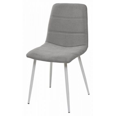 Комплект из 2-х стульев HOWARD UF860-08B серый/ белые ножки, ткань