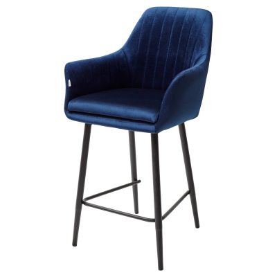 Полубарный стул Роден Blitz 20 Синий, велюр (H=65cm)