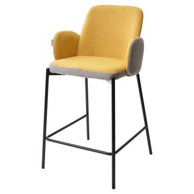 Полубарный стул NYX (H=65cm) VF106 желтый / VF120 серый