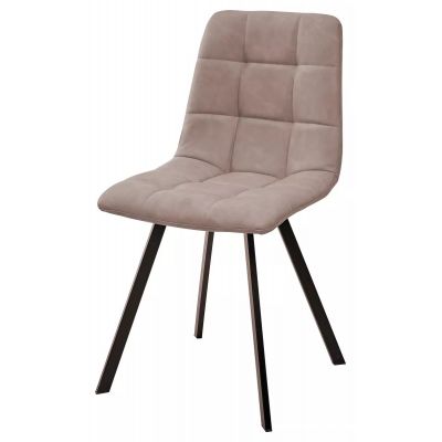 Стул CHILLI SQUARE RU-09 серо-бежевый винтаж, PU / черный каркас