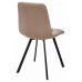 Стул CHILLI SQUARE RU-09 серо-бежевый винтаж, PU / черный каркас