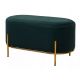 Пуф для гостиной ЗЕН (ZEN) цвет BLUVEL-78 зеленый, велюр / золотой каркас