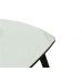 Стол "Валенсия" (1300*(1700)*800 / керамика Greys white / ЛДСП Черный / Черный матовый Муар)