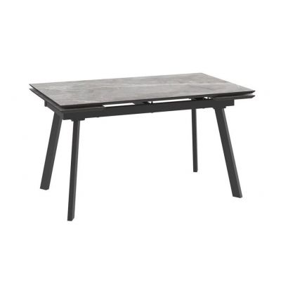 Стол с керамическим покрытием Chelsy (F)-140 (STONE GREY ST CER/Черный)
