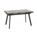 Стол с керамическим покрытием Chelsy (F)-140 (STONE GREY ST CER/Черный)