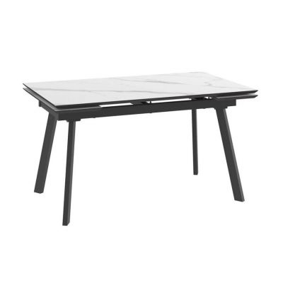 Стол MILANA FOUR-160, раздвижной 160(40+40)x90, Calakatta St Cer/Черный