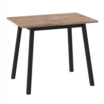 Стол ТИРК-94, раздвижной 94(126)х64, Дуб велингтон/черный