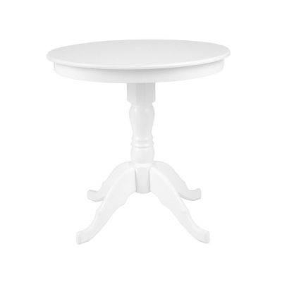 Стол Дуэт 80, не раскладной, круглый (белая эмаль)