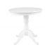 Стол Дуэт 80, не раскладной, круглый (белая эмаль)