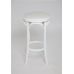 Табурет барный 650 Венский мягкий (белая эмаль, экокожа белая)
