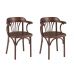Комплект из 2-х стульев Венский твердый дуги внутрь (темный тон)