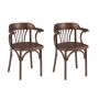 Комплект из 2-х стульев Венский твердый дуги внутрь (темный тон)