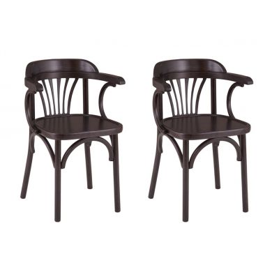 Комплект из 2-х стульев Венский твердый дуги внутрь (венге)